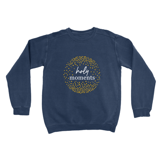 Cozy Holy Moments Crewneck Comfort Colors Sweatshirt